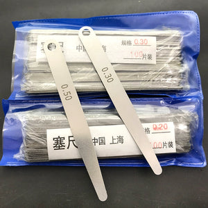 100pcs Feeler Gauge Set 0.02mm-0.15mm Gap Measuring Tool - Single Piece Gaskets