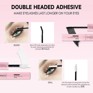 "Eyelash Extension Remover Kit: Tweezers & 8ml Glue Remover"