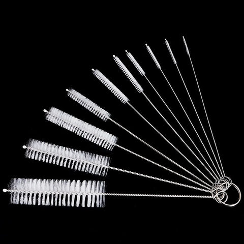 10-Piece Bottle and Straw Cleaning Brush Set - Multi-Size for Bottles, Straws, Jars Cleaning