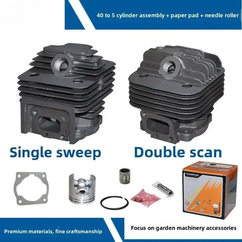 40mm 44mm Cylinder Piston Kit for 43cc 52cc Garden Trimmer Tools Replacement Part