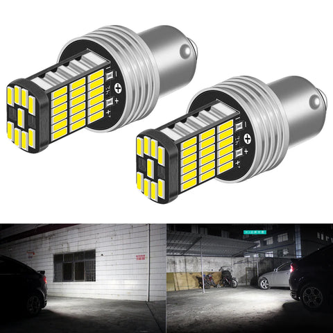 2x 1156 BA15s P21W LED Bulbs 4014 SMD 1200lm Super Bright White for Car Reverse Lights