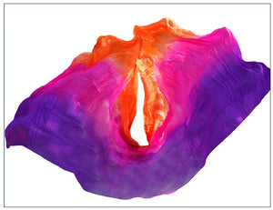 100% Real Silk Belly Dance Veil Scarf Shawl Adjustable Performance Prop