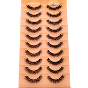 10 Pairs 3D Mink False Eyelashes Set - Long Natural Volume Lash Extensions