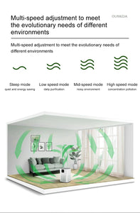 Portable Air Purifier for Home - H13 HEPA & Carbon Filters, Smart Control, Efficient Dust & Odor Removal