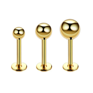 1 Pair Titanium Steel Stud Earrings Small Ball Screws Lip Piercing Body Jewelry for Men