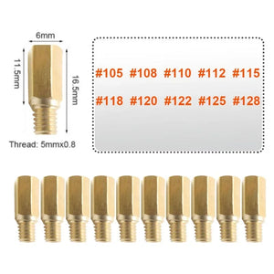 10-Pack Carburetor Main & Slow Pilot Jets M5 6mm for PWK Keihin OKO CVK Motorcycles