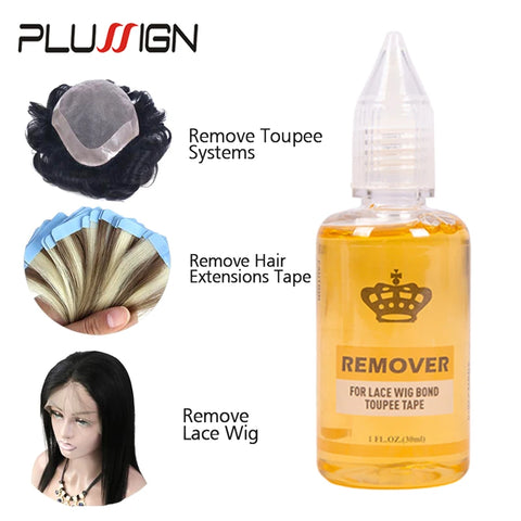 30ml Lace Wig & Hair Extension Adhesive Remover - Clear Liquid for Tape, Toupee, Closure, Yellow Glue Removal