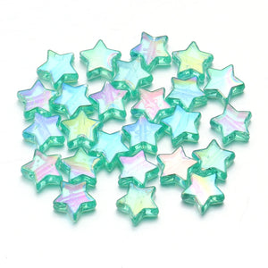 100pcs AB Color Star Acrylic Beads for DIY Jewelry Making Necklace Bracelet Spacer Charms