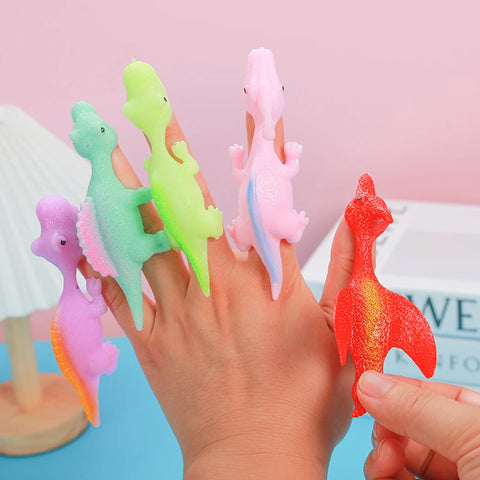 10-Pack Dinosaur Slingshots Kids Party Favors & Stress Toys
