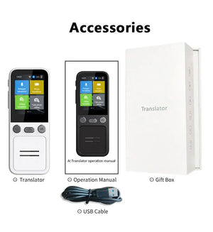 Portable T16 AI Voice Translator: 138 Languages, Real-Time, 3.1" Screen, Offline Capability, Voice Record