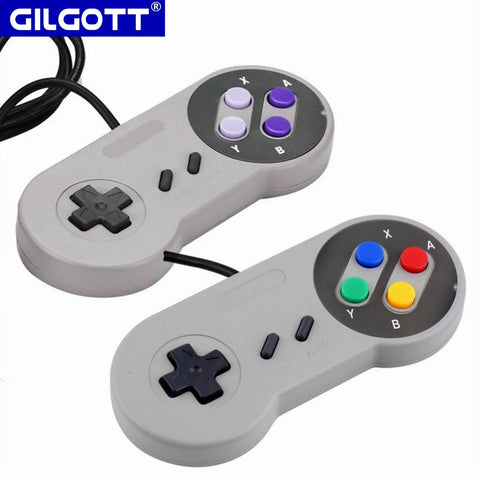 2pcs Wired USB Game Controller Set for PC, Retro SNES Gaming Joysticks, Compatible with Nintendo Games and Raspberry Pi