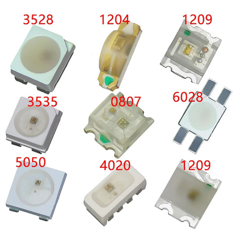 Addressable RGB LED 5V WS2812B Mini SMD Chips 5050 3528 4020 1204 1209 0807 Full Color Pixel Diode Lamp