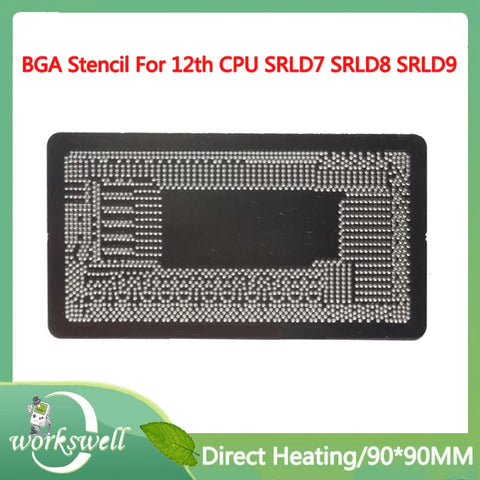 BGA CPU Stencil for 12th Gen SRLD8, SRLD1-4, SRLD6-7, SRLD9 IC Chip Steel Mesh Repair