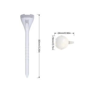 10-Piece Angled Plastic Golf Tees 10° for Improved Distance