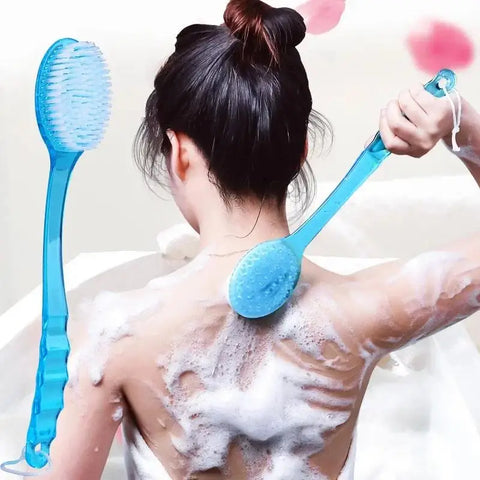 Exfoliating Shower & Back Brush with Long Handle for Smooth Skin Care