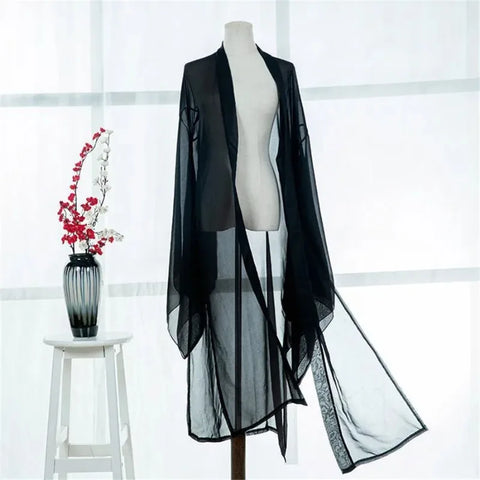 Hanfu Cardigan Chiffon Shirt Tang Dynasty Sleeve Folk Dance Cosplay Costume