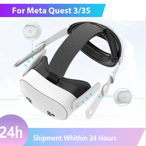 Adjustable Head Strap for Meta Quest 3/3s - Replacement Elite VR Headband for Oculus Quest 3s Accessories