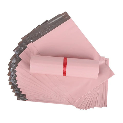 50pcs Pink Self-Adhesive Poly Mailer Bags - Plastic Packaging Envelopes Express Mailing Pouches