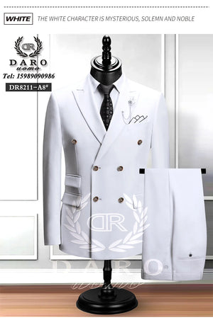 "2024 Men's Slim Fit Suit 2-Piece Set: Formal Business Wear (Jacket+Pants)"