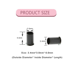 1000pcs 3.4mm Micro Copper Tube Rings for Hair Extensions, Euro Lock Flaring Beads Links, 7 Color Options