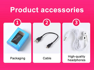 2" Metal Touch MP3 MP4 Music Player, Bluetooth 5.0, FM Radio, Alarm, E-book, Card Support