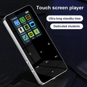 2" Metal Touch MP3 MP4 Music Player, Bluetooth 5.0, FM Radio, Alarm, E-book, Card Support