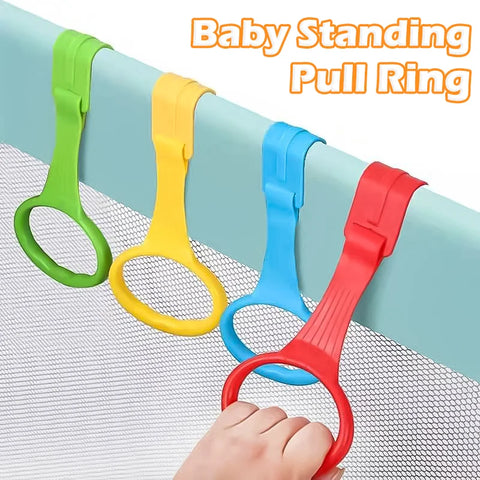 Children's Playpen Hand Pull Ring, Crib/Toddler Stand, Baby Exercise Rings, Arm Strength Training Aid