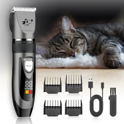 Electric Pet Clippers Kit: Pro Grooming Trimmer for Dogs, Cats, Sheep & Rabbits