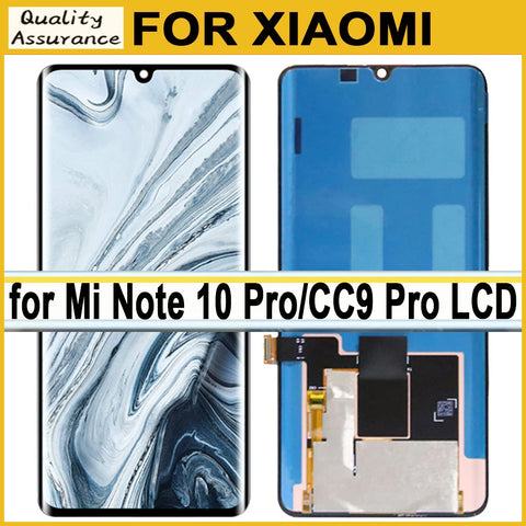 Amoled Display for Xiaomi Mi Note 10/Pro/CC9 Pro LCD Touch Screen Replacement Assembly