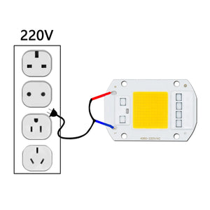 10-pack 50W AC220V LED COB Chips for DIY Floodlight Spotlight Lamp