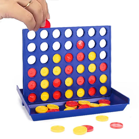 Four In A Row Connect Game: Classic Family Board Game, Educational Toy for Kids, Bingo Chess Fun