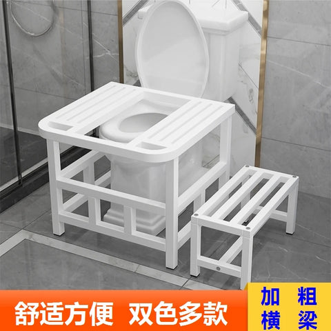Bathroom Squat Toilet Stool, Converts Toilet Seat to Squat Pit, Foot Rest Step for Improved Posture, Squatty Potty Alternative