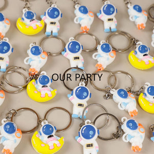10-Pack Space Astronaut Keychain Party Favors for Kids
