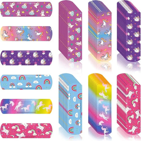 60pc Kawaii Cartoon Bandages Waterproof Adhesive Strips for First Aid Wound Dressing Plasters