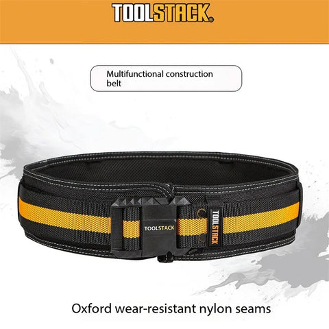 Heavy-Duty Construction Tool Belt, Durable Oxford, Adjustable Lightweight Work Belt with Strong Stitching