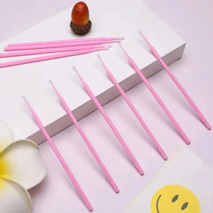 100-Pack Pink Disposable Mascara Wands - Eyelash Brushes for Makeup