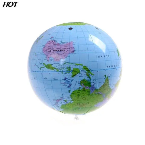 Educational Inflatable World Globe Map Beach Ball Toy 30-40cm Geography Learning Tool