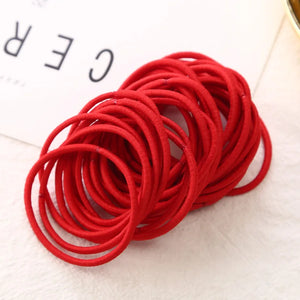 10 Pack Black Blue Elastic Hair Ties for Ponytails - Durable Rubber Band Hair Accessories