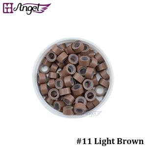 1000pcs Aluminum Silicone Micro Rings for I Tip Hair Extensions Beads 5.5x3.5x3.0mm Hair Salon Tools