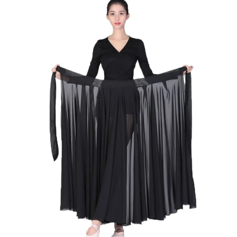 Classical Dance One-Piece Half Skirt Chiffon Costume for Gogo Performance