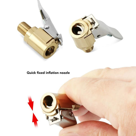 Car Tire Air Chuck Connector Clip-on 8mm Brass Valve for Inflator Pump Tyre Wheel Dropship