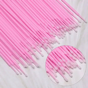 100-Pack Pink Disposable Mascara Wands - Eyelash Brushes for Makeup