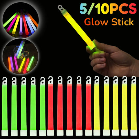 Glow Sticks with Hooks for Parties, Camping, Emergency, Safety