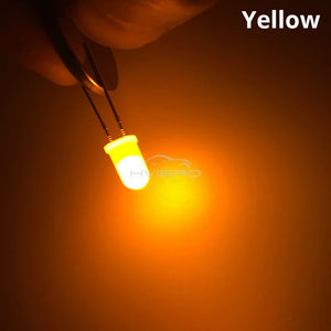 1000pcs 5mm Diffused LED Diodes, White/Red/Green/Blue/Yellow/Warm Light, 2-Pin 6000-6500K