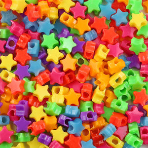 1000pcs Multi-colored Large Hole Pony Beads for Jewelry Making, DIY Crafts, Bracelets, Keychains Supplies