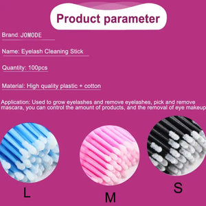 100-Pack Disposable Mascara Wands for Lash Extensions & Makeup