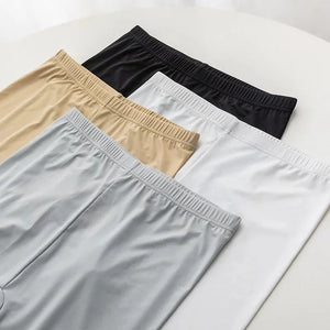 Women's Seamless Ice Silk High Waist Anti-Chafe Thigh Safety Shorts Plus Size Under Skirt Boxers Panties