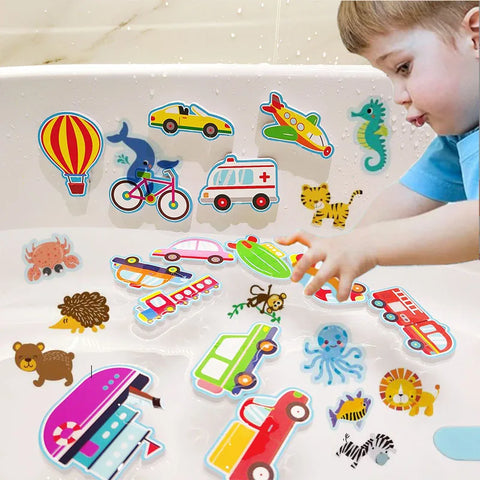 Baby Bath Toy Set - Floating Animals & Cars for Fun Bath Time Play