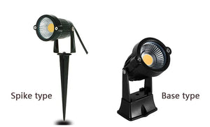 10-Pack LED Garden Lawn Lights Waterproof AC/DC Outdoor Spike Path Spotlights IP65 - 220V/110V/12-24V, 7W/5W