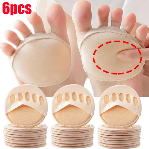 Five-Toe Forefoot Pads for High Heels - Women's Pain Relief Half Insoles, Shock Absorbing Toe Cushion (2/4/6 Pairs)